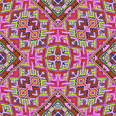 Seamless kaleidoscope or endless pattern for ceramic tile, wallpaper, linoleum, textile, web page background used