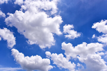 Fototapeta na wymiar White clouds on blue sky background.