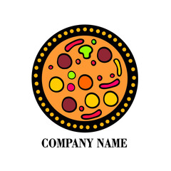 Fototapeta premium Pizza vector logo. simple and modern concept