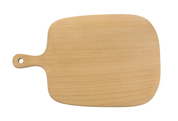 Wooden cutting board isolated on white background