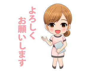 エステティシャンの女性＿ちびキャラ3