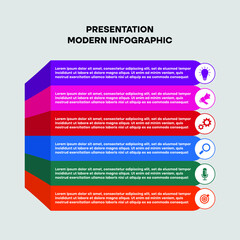 Template Modern Infographic Simple Vector