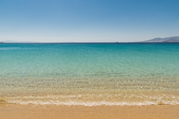 Fototapeta premium Agios Prokopios beach in the island of Naxos, Cyclades, Greece