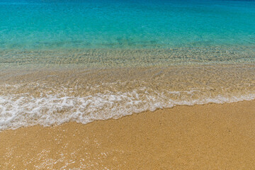 Fototapeta na wymiar Agios Prokopios beach in the island of Naxos, Cyclades, Greece