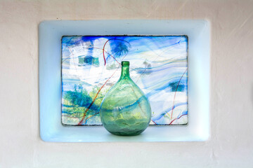 Botella en ventana