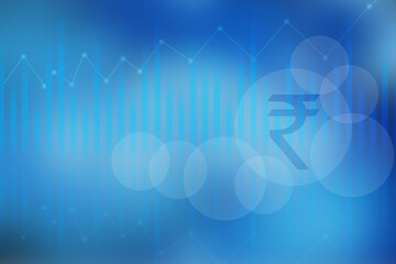 2d illustration rupee indian money rupay business background
