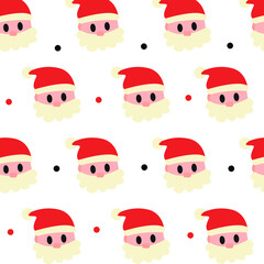 Santa Claus pattern background. Vector illustration.