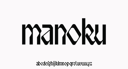 MANOKU. the luxury and elegant BLACK LETTERING font glamour style	
