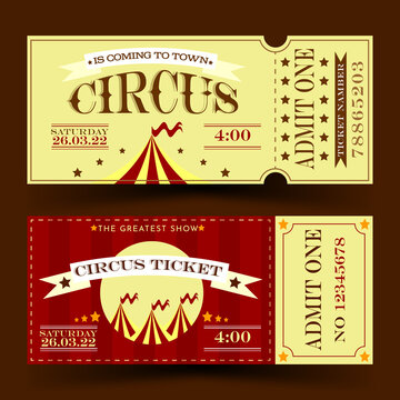 Vintage tickets to the circus