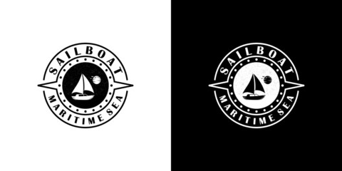 sailboat emblem logo design inspiration