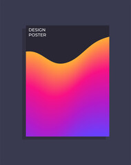 Abstract liquid gradient poster. Fluid banner for presentation, cover, background.