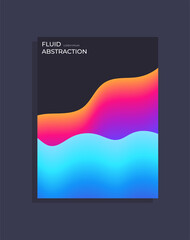 Abstract liquid gradient poster. Fluid banner for presentation, cover, background.