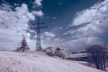 infrared photography - surreal ir photo of landscape with trees under cloudy sky - the art of our...