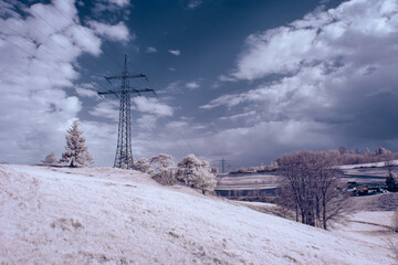 infrared photography - surreal ir photo of landscape with trees under cloudy sky - the art of our...