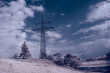 infrared photography - surreal ir photo of landscape with trees under cloudy sky - the art of our...