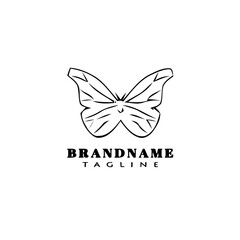 butterfly logo cartoon icon design creative black isolated vector illustration
