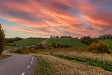 Sunset in the countryside