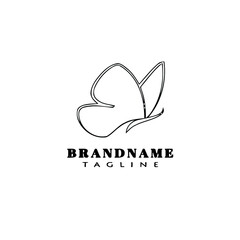 butterfly logo icon design template black isolated vector illustration