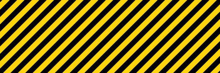Black and yellow diagonal line striped. Blank vector illustration warning background. Hazard caution sign tape. Space for text - obrazy, fototapety, plakaty