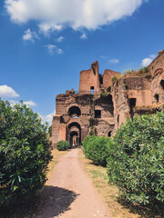 Gardens at Palatine Hill in Roma.
