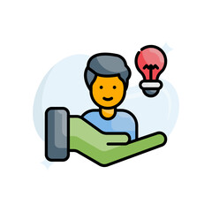 Ideas vector filled outline icon style illustration. EPS 10 file