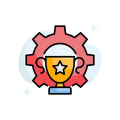 Success vector filled outline icon style illustration. EPS 10 file