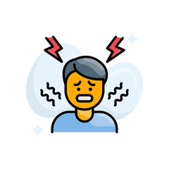 Stress resistance vector filled outline icon style illustration. EPS 10 file