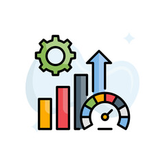 Performance vector filled outline icon style illustration. EPS 10 file