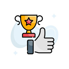 Achievements vector filled outline icon style illustration. EPS 10 file