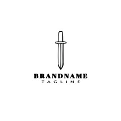 sword logo cartoon icon design template vector