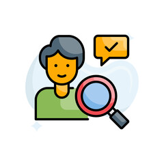 Applicant vector filled outline icon style illustration. EPS 10 file