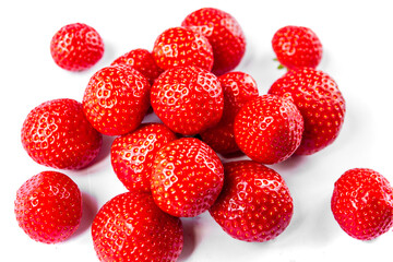Strawberries isolated on white background