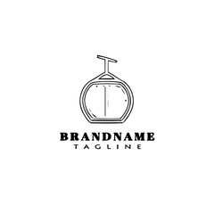 cable car logo cartoon icon design template black isolated illustration