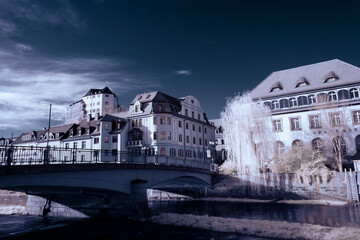 infrared photography - surreal ir photo of landscape with trees under cloudy sky - the art of our...
