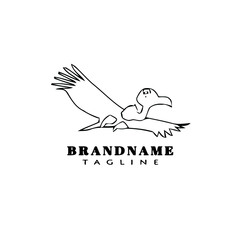 dodo bird cartoon logo template icon design black isolated illustration © darul