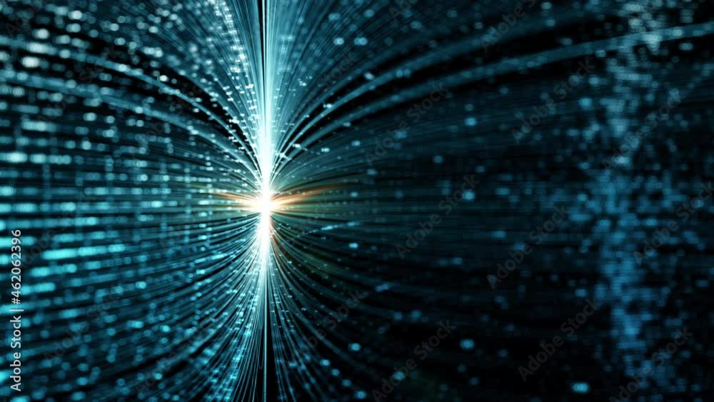 Fototapete Abstract background transfer data/Data transmission channel. Motion of digital data flow. Transferring of big data. Transfer and storage of data sets. 3d rendering