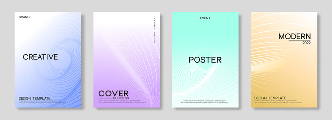 Modern cover design template with lines for infographics, presentation, event and page layout other. Vector