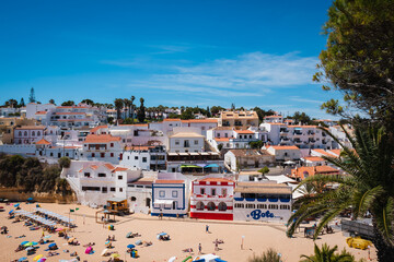 Obraz premium village of white houses on the coast