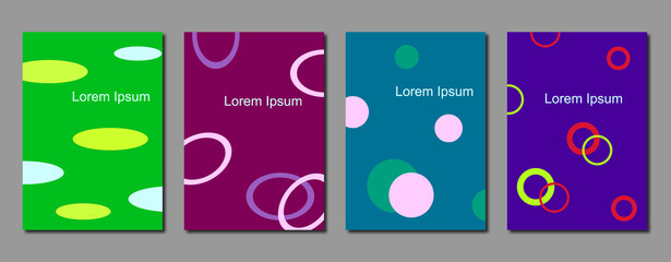 Covers templates set with graphic geometric elements. Applicable for brochures, posters, covers and banners. Eps 10 vector illustration.