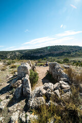 Fototapeta na wymiar Dolmen in the mountains of Moratalla, southern Spain.