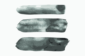 Watercolor lines set. Vector illustration