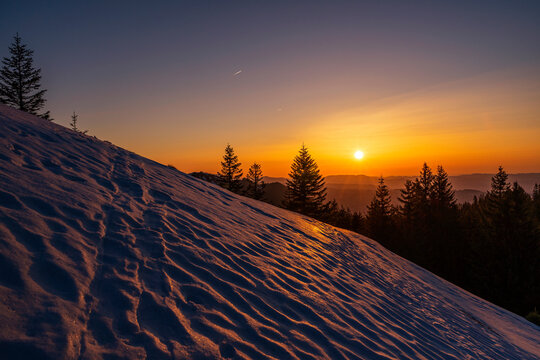 Sonnenuntergang auf der Alpspitze in Nesselwang