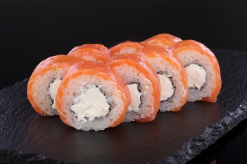 Roll cheese salmon