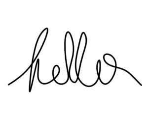 Calligraphic inscription of word 