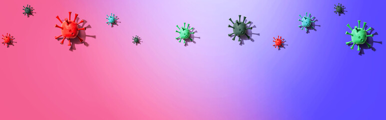 Viral epidemic influenza and Coronavirus Covid-19 concept