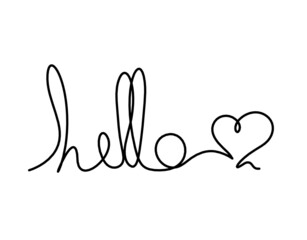 Calligraphic inscription of word 