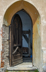 Entrance to the cemetery chapel.