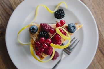 Beautiful Berry Cheesecake with Blueberries