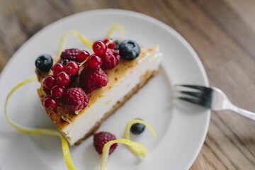 Beautiful Berry Cheesecake with Blueberries