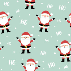 Christmas pattern with Santa Claus. Wallpaper concept. Vector